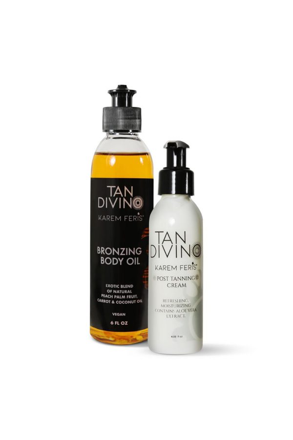 2 Kit Tan Divino - Bronceador + Crema Post Bronceo